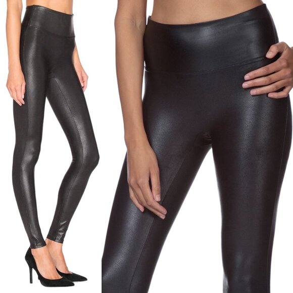 Spanx Ready to Wow Faux Leather Leggings in Black Style # 2437 Women’s Size S - Picture 3 of 17